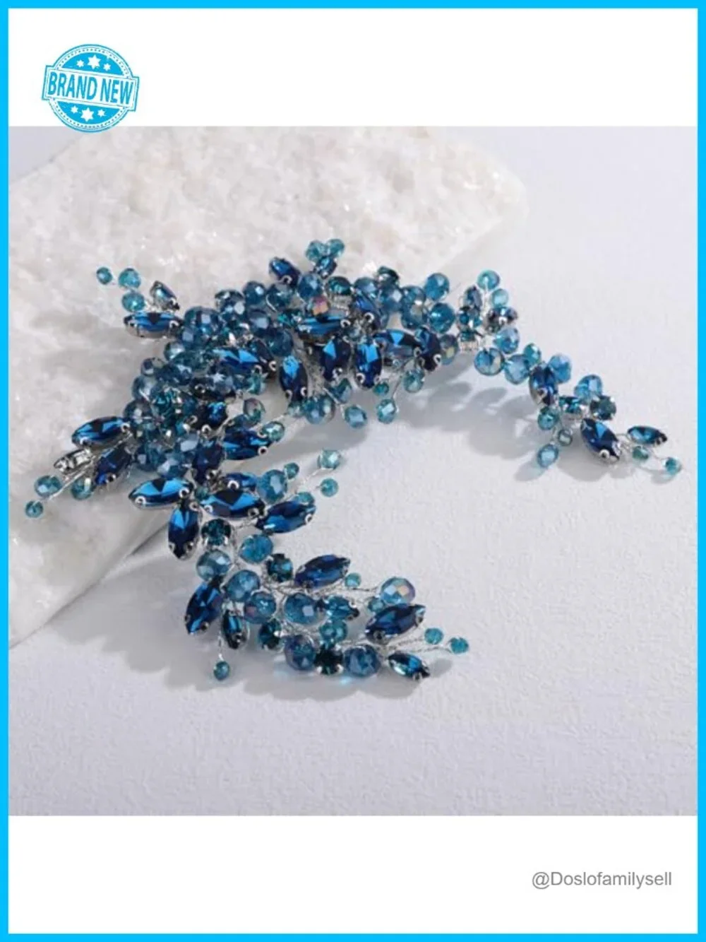 Handcrafted Rhinestone Hair Vine Wedding Headpiece Bridal Hair Accessory